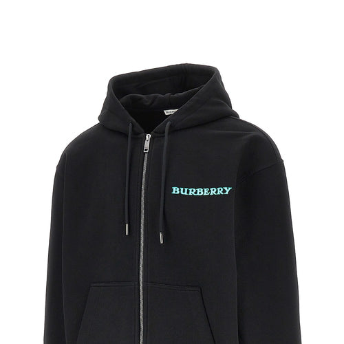 BURBERRY Heritage logo print full-zip hoodie