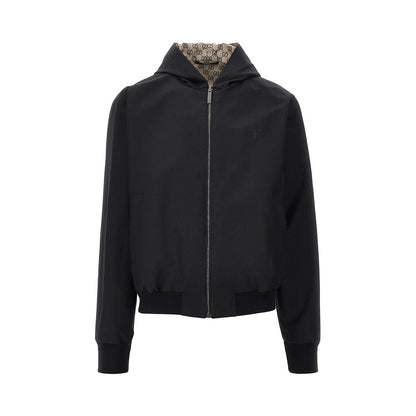 GUCCI Cotton and GG nylon reversible jacket
