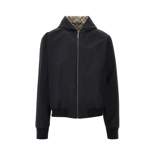 GUCCI Cotton and GG nylon reversible jacket