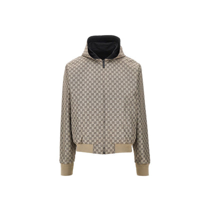 GUCCI Cotton and GG nylon reversible jacket