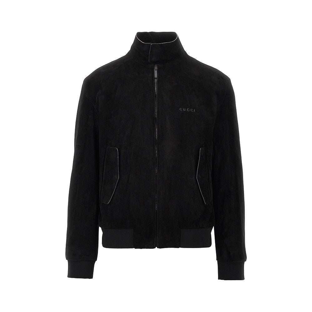 GUCCI Suede leather bomber jacket