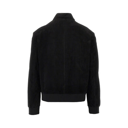 GUCCI Suede leather bomber jacket