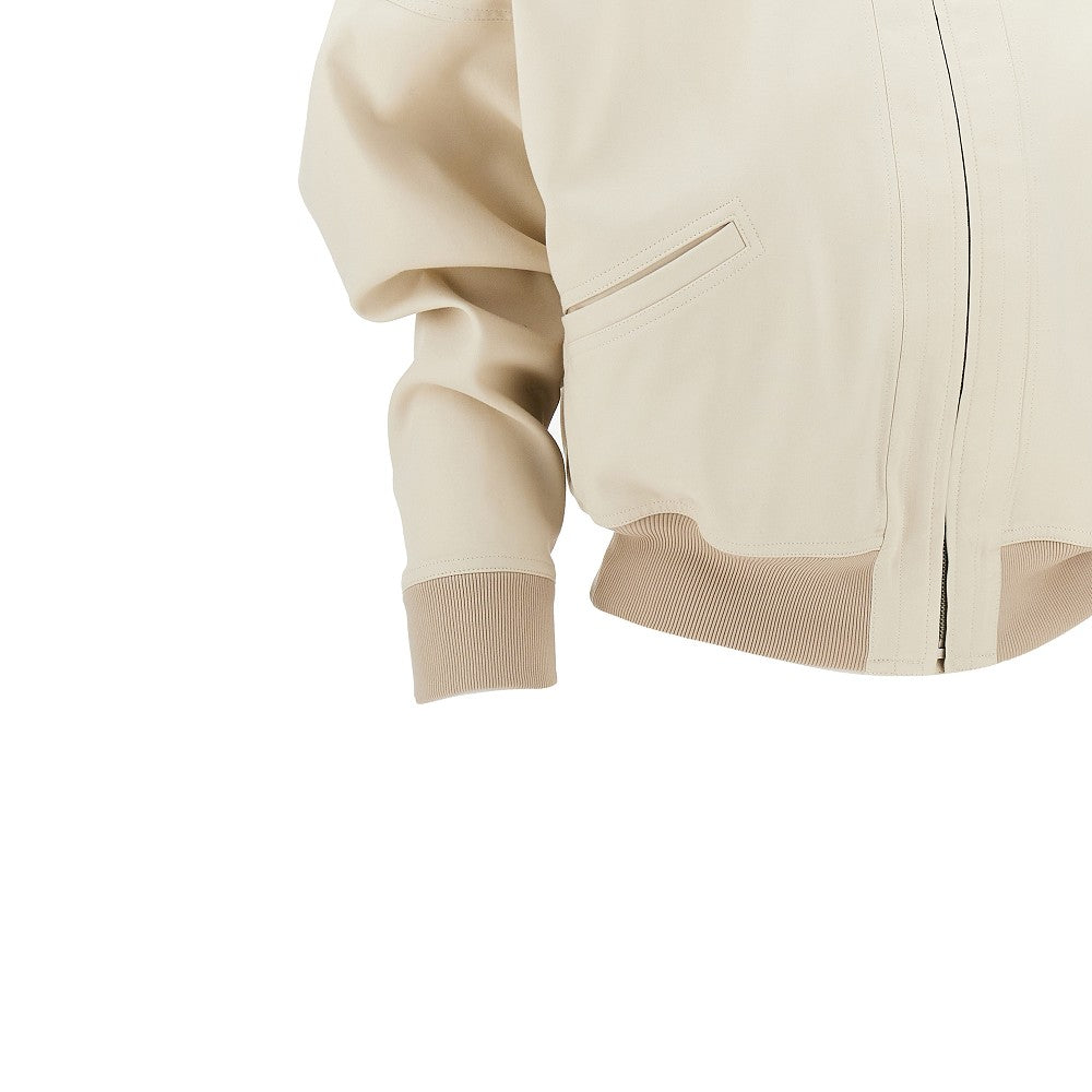GUCCI Oversized shoulders cotton bomber jacket