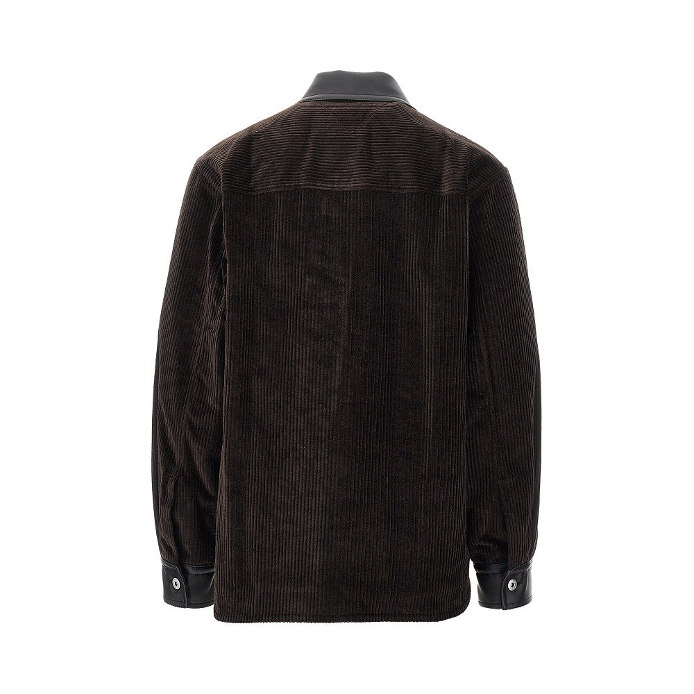 Bottega Veneta Corduroy overshirt with leather details