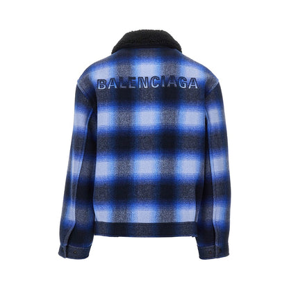 BALENCIAGA Check flannel jacket