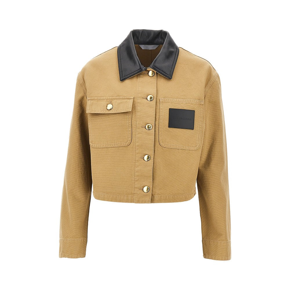BALENCIAGA Canvas Cropped Workwear jacket