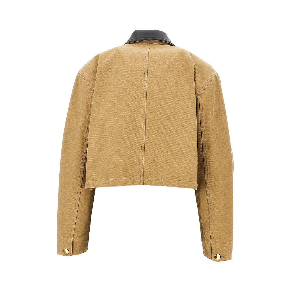 BALENCIAGA Canvas Cropped Workwear jacket