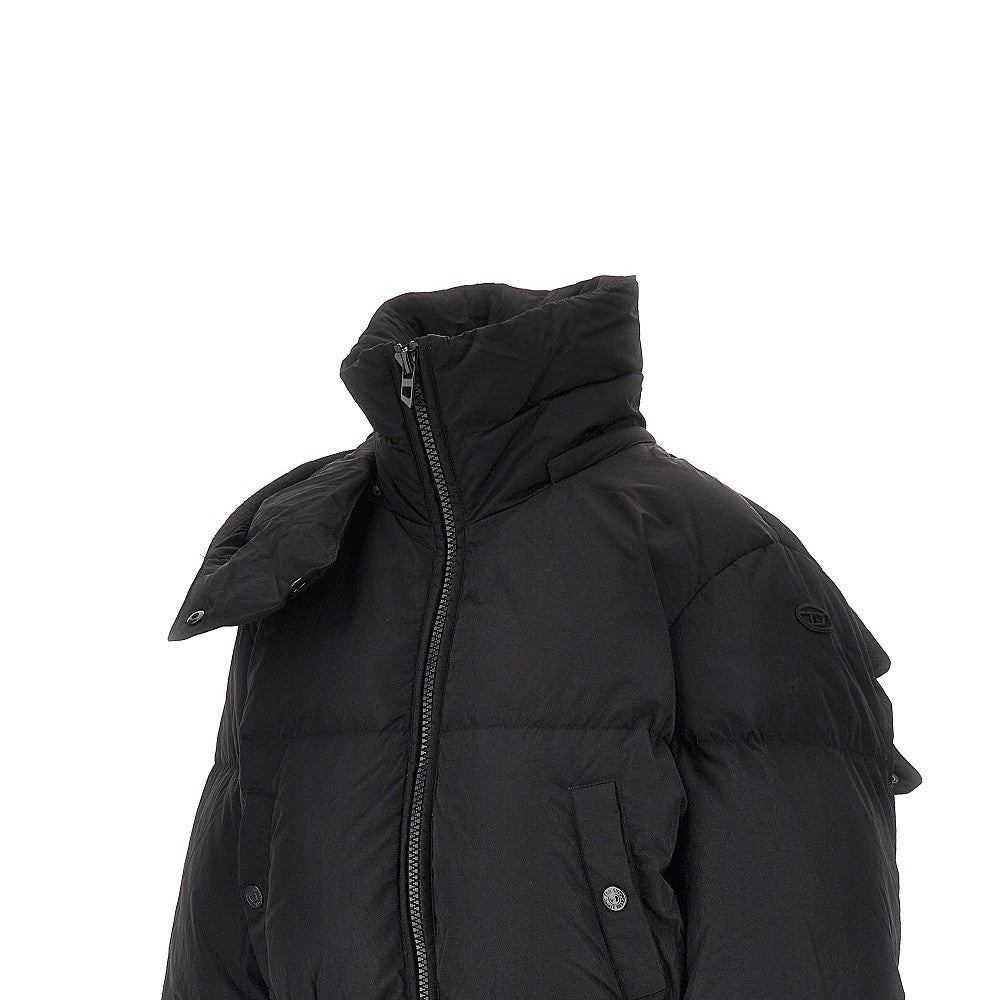 DIESEL Hooded short down jacket