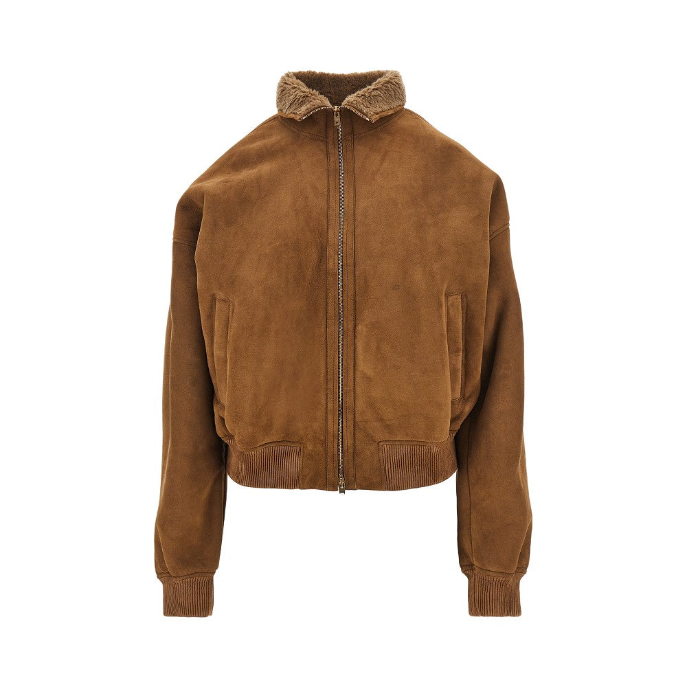 Acne Studios Suede leather jacket with shearling lining