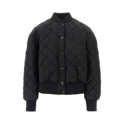 JIL SANDER Diamond-quilted twill padded bomber jacket