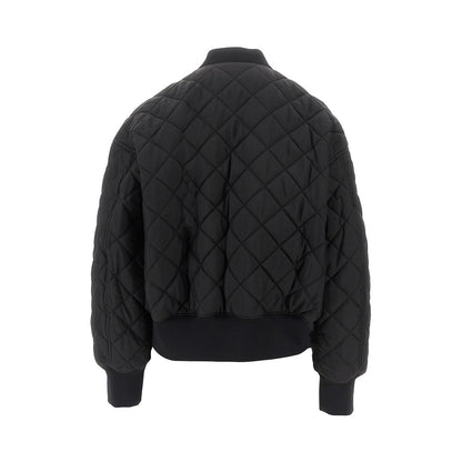 JIL SANDER Diamond-quilted twill padded bomber jacket