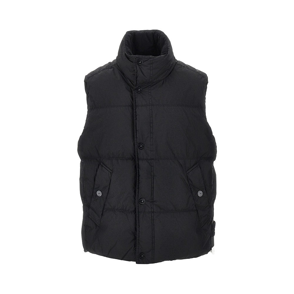 STONE ISLAND Garment Dyed Crinkle Reps Ny down vest