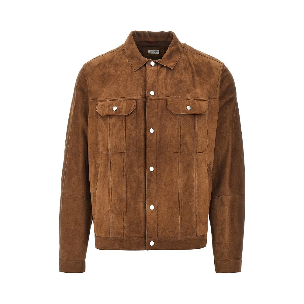 BRUNELLO CUCINELLI Suede leather jacket