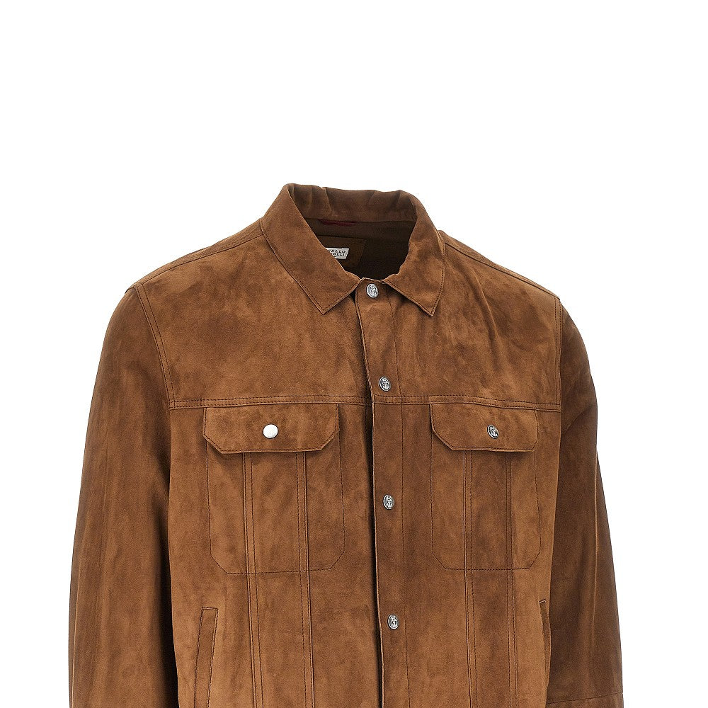 BRUNELLO CUCINELLI Suede leather jacket