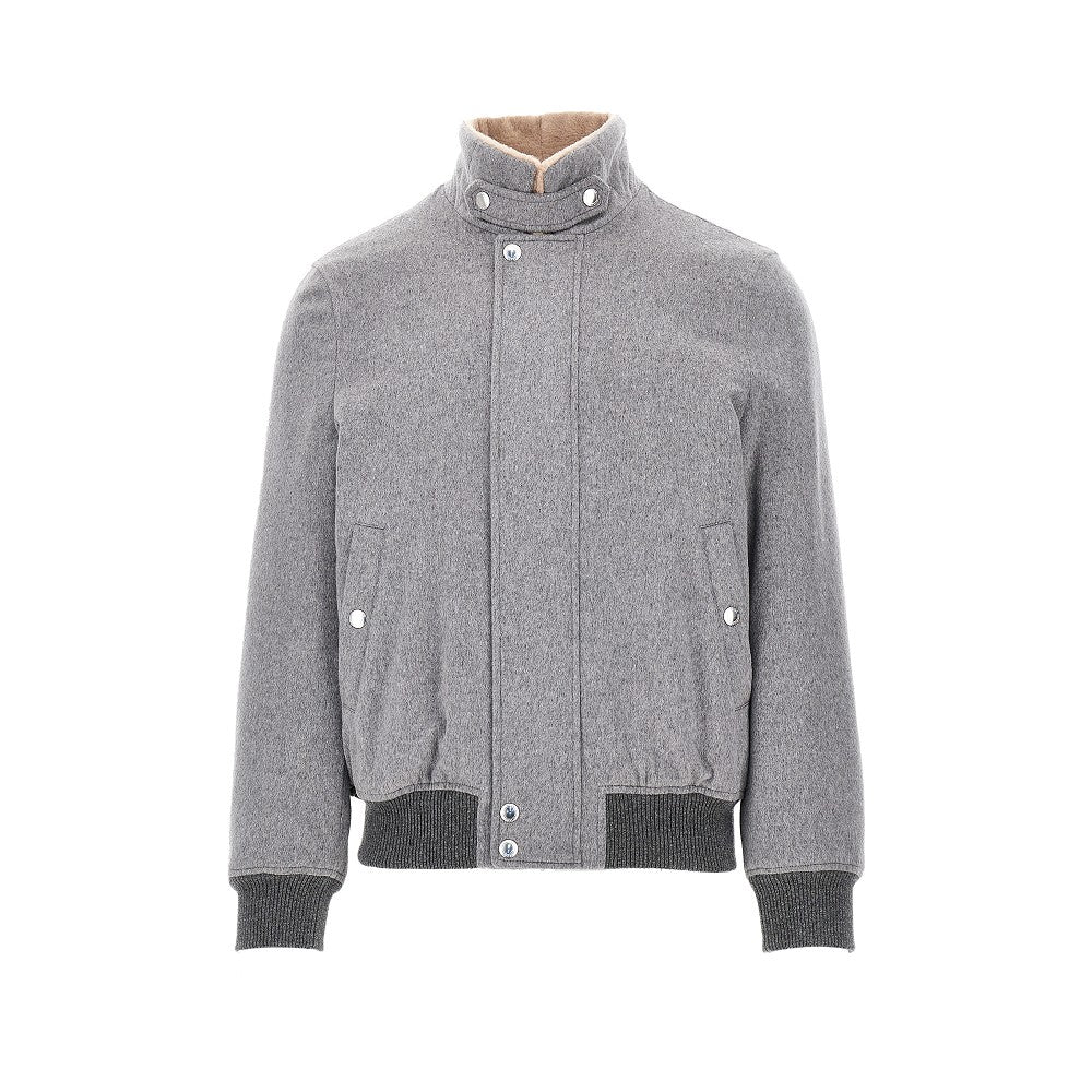 BRUNELLO CUCINELLI Padded suede leather jacket