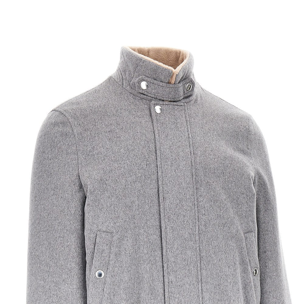 BRUNELLO CUCINELLI Padded suede leather jacket