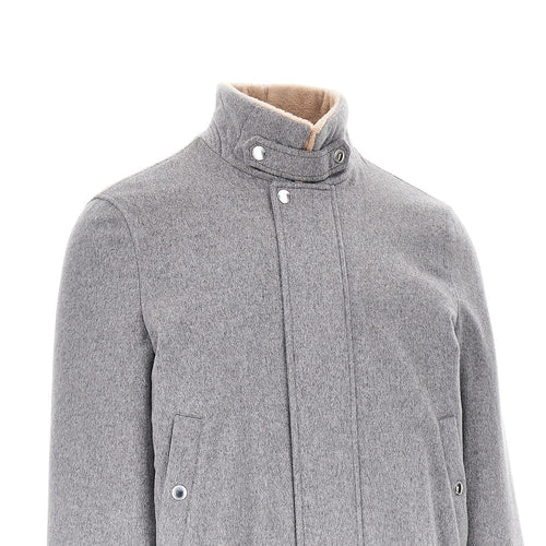 BRUNELLO CUCINELLI Padded suede leather jacket