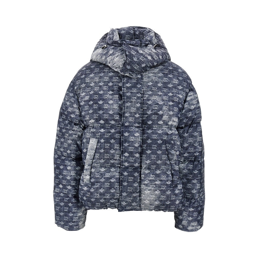 DSQUARED2 Denim-effect printed down jacket