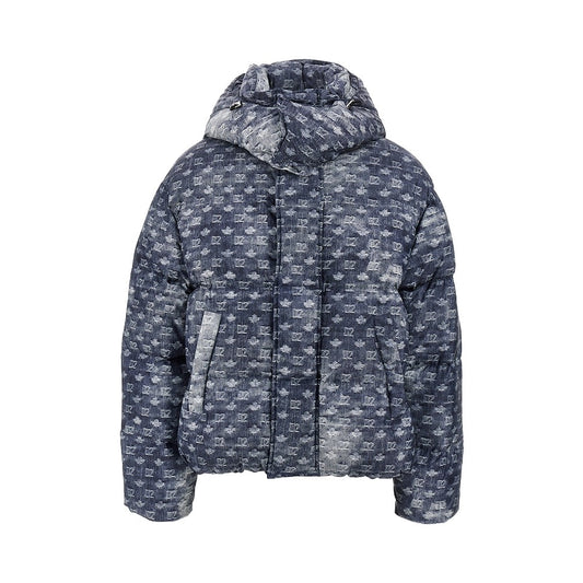 DSQUARED2 Denim-effect printed down jacket