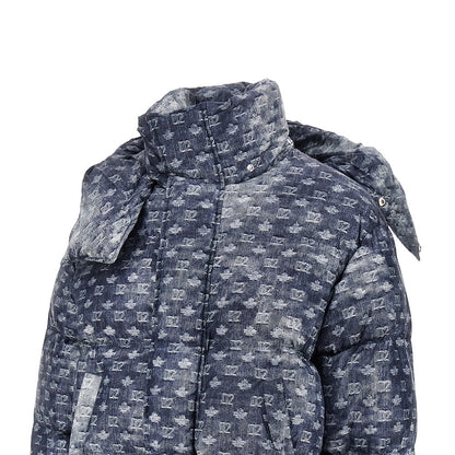 DSQUARED2 Denim-effect printed down jacket