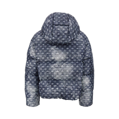 DSQUARED2 Denim-effect printed down jacket