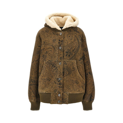 Etro Leather jacket with Paisley motif