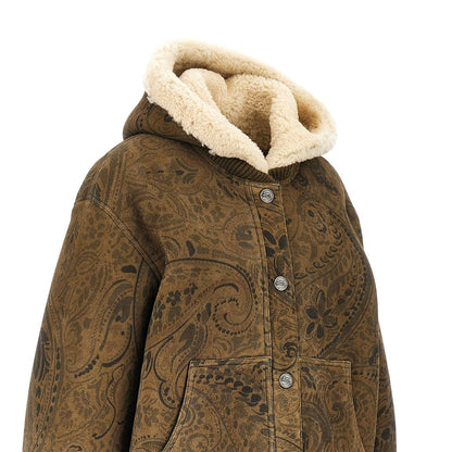 Etro Leather jacket with Paisley motif