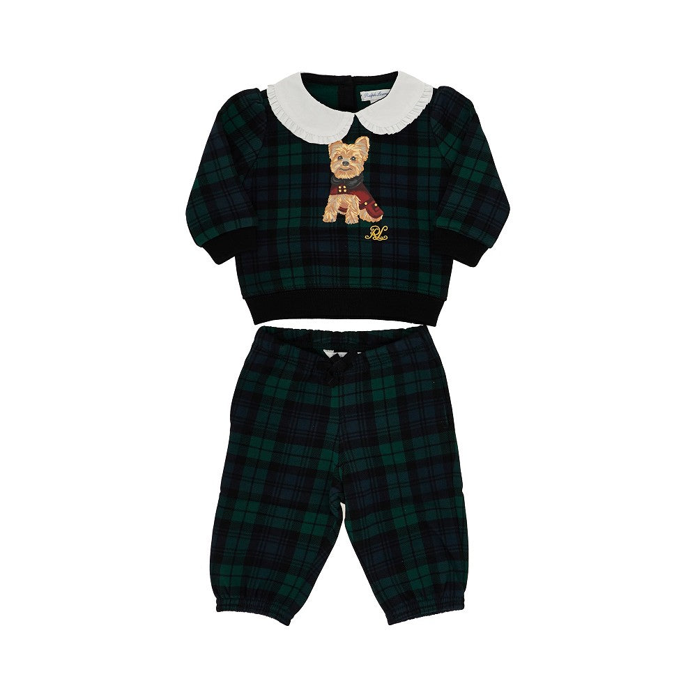 Ralph Lauren Tartan jersey two-piece set