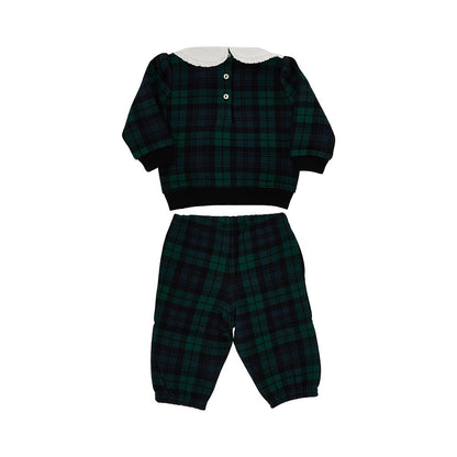 Ralph Lauren Tartan jersey two-piece set
