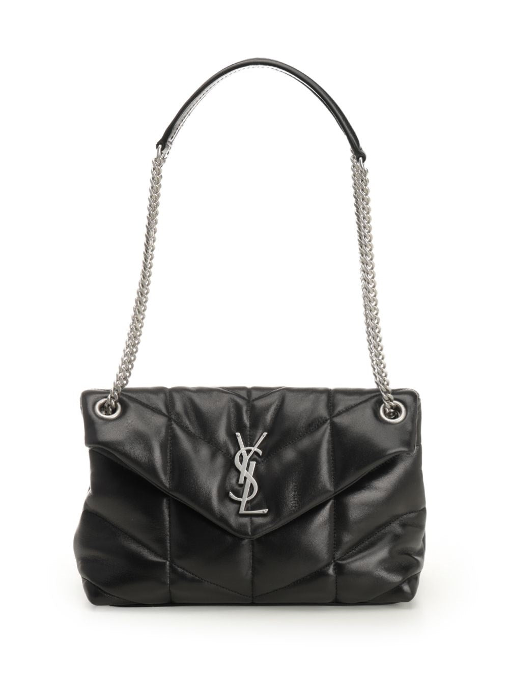 Saint Laurent "Lou Lou Puffer" Small Shoulder Bag - Black