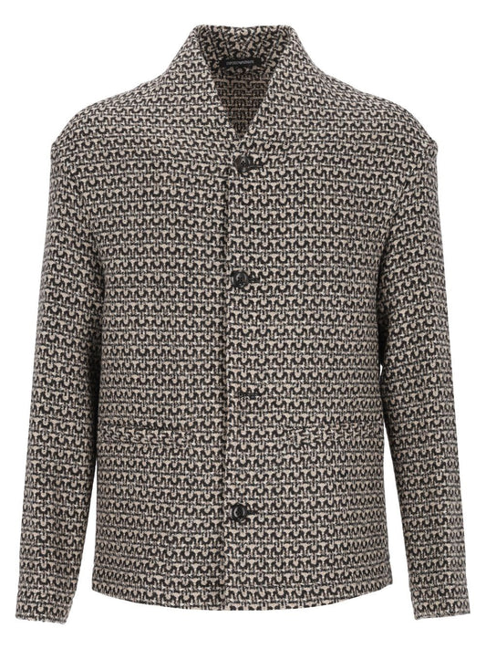 Emporio Armani Unstructured Wool Jacket - Multi