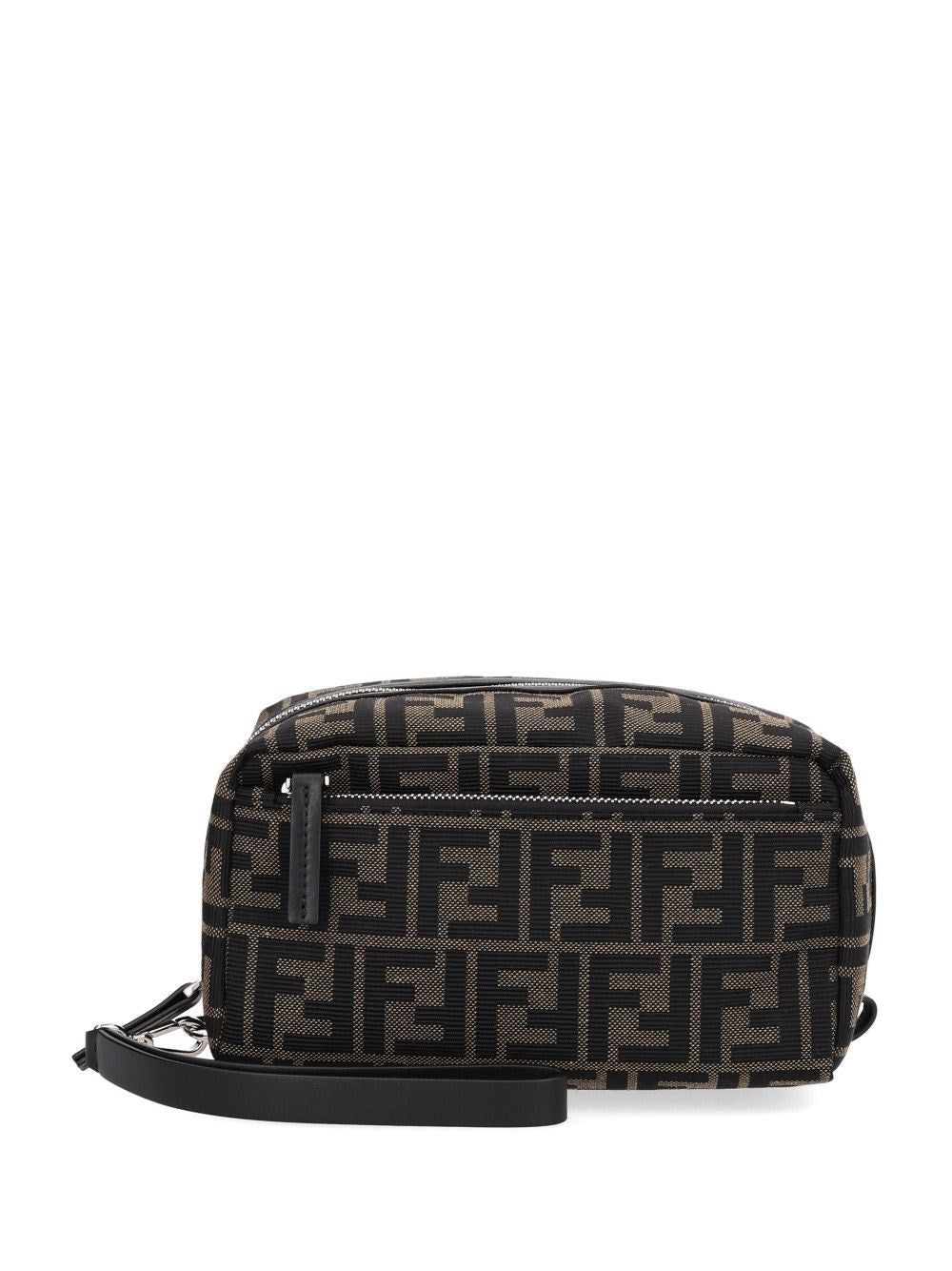 Fendi Small Beauty Case With Double Zipper - Black