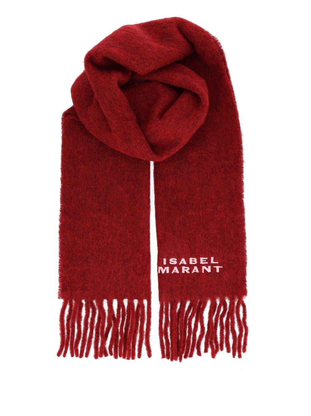 Isabel Marant "Firmy" Alpaca Blend Scarf - Bordeaux