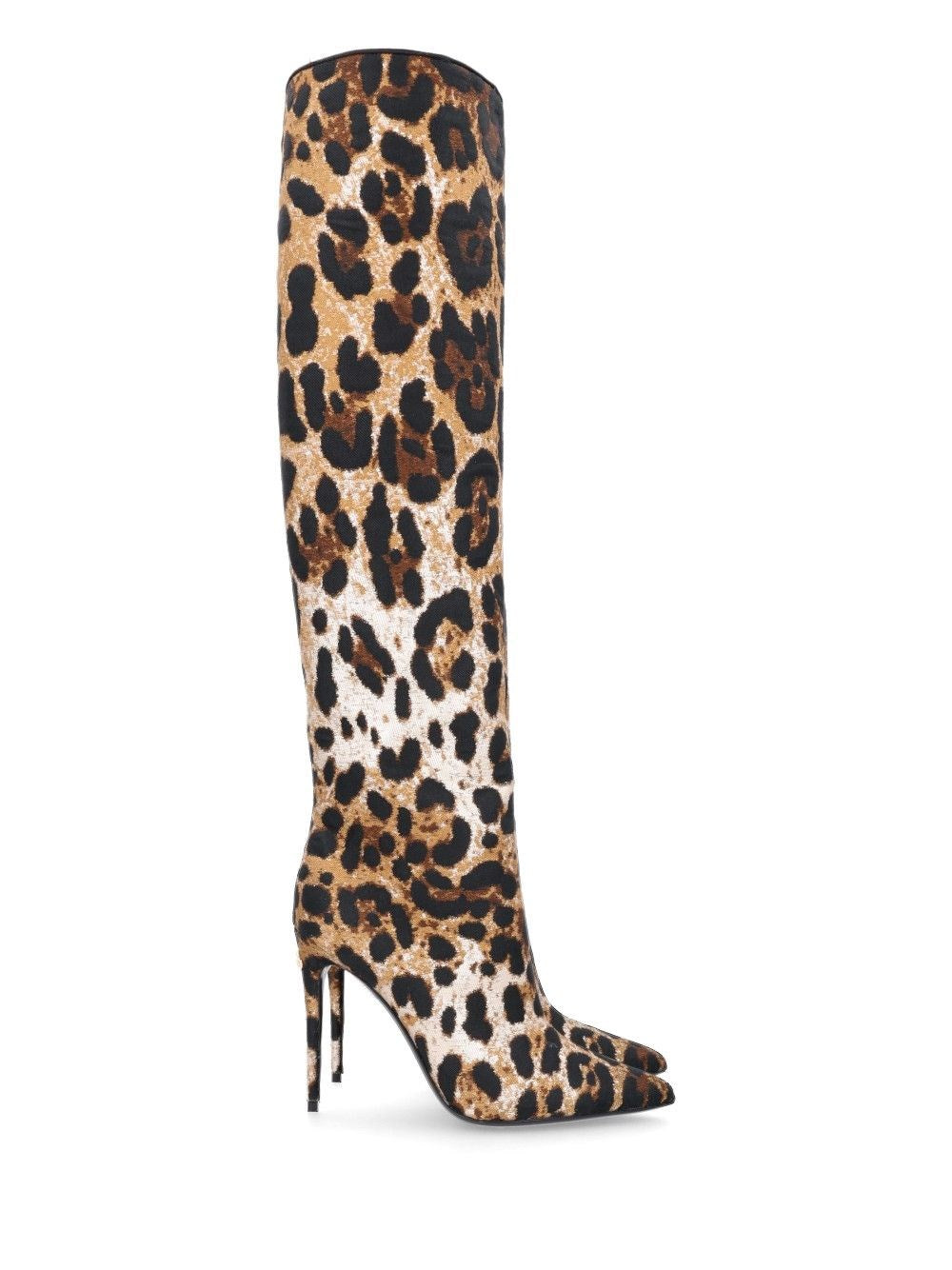 Dolce & Gabbana "Leo" Jacquard Boot - Animal Print