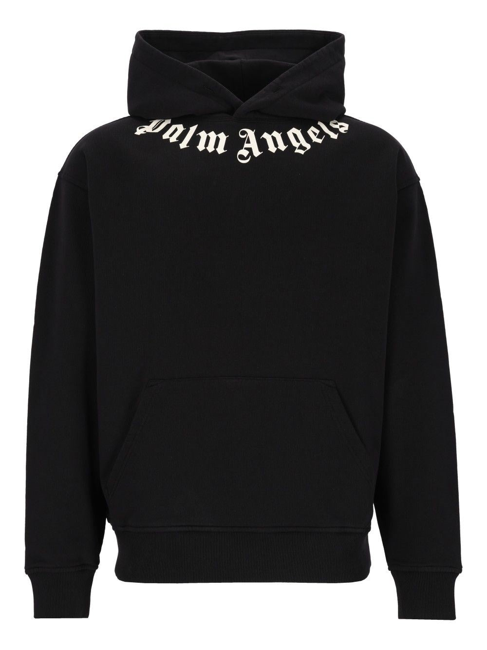 Palm Angels Hoodie Neck Logo - Black