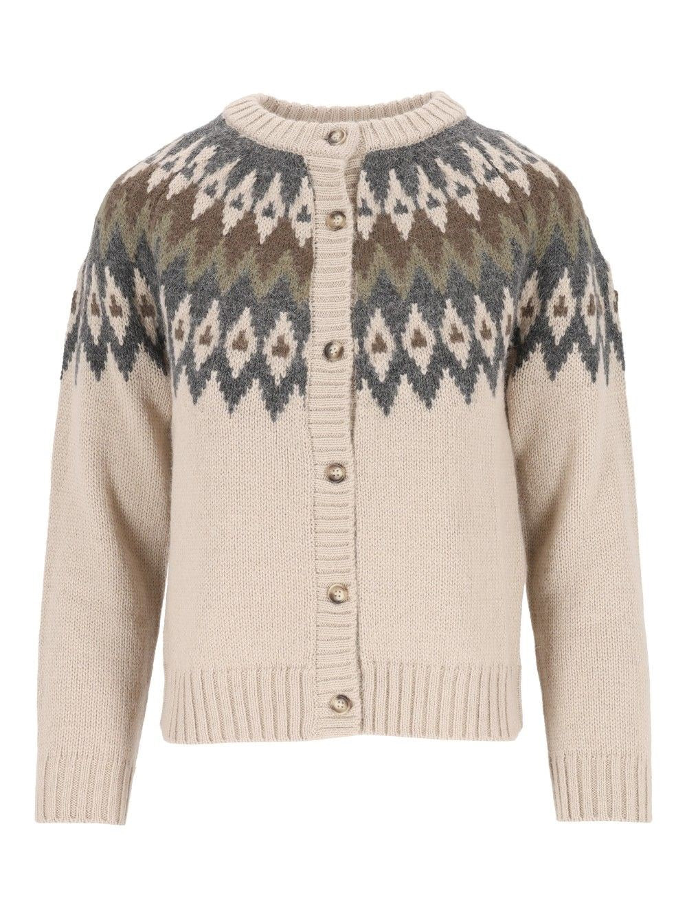 Weekend Max Mara Cardigan In Alpaca And Wool Blend - Beige
