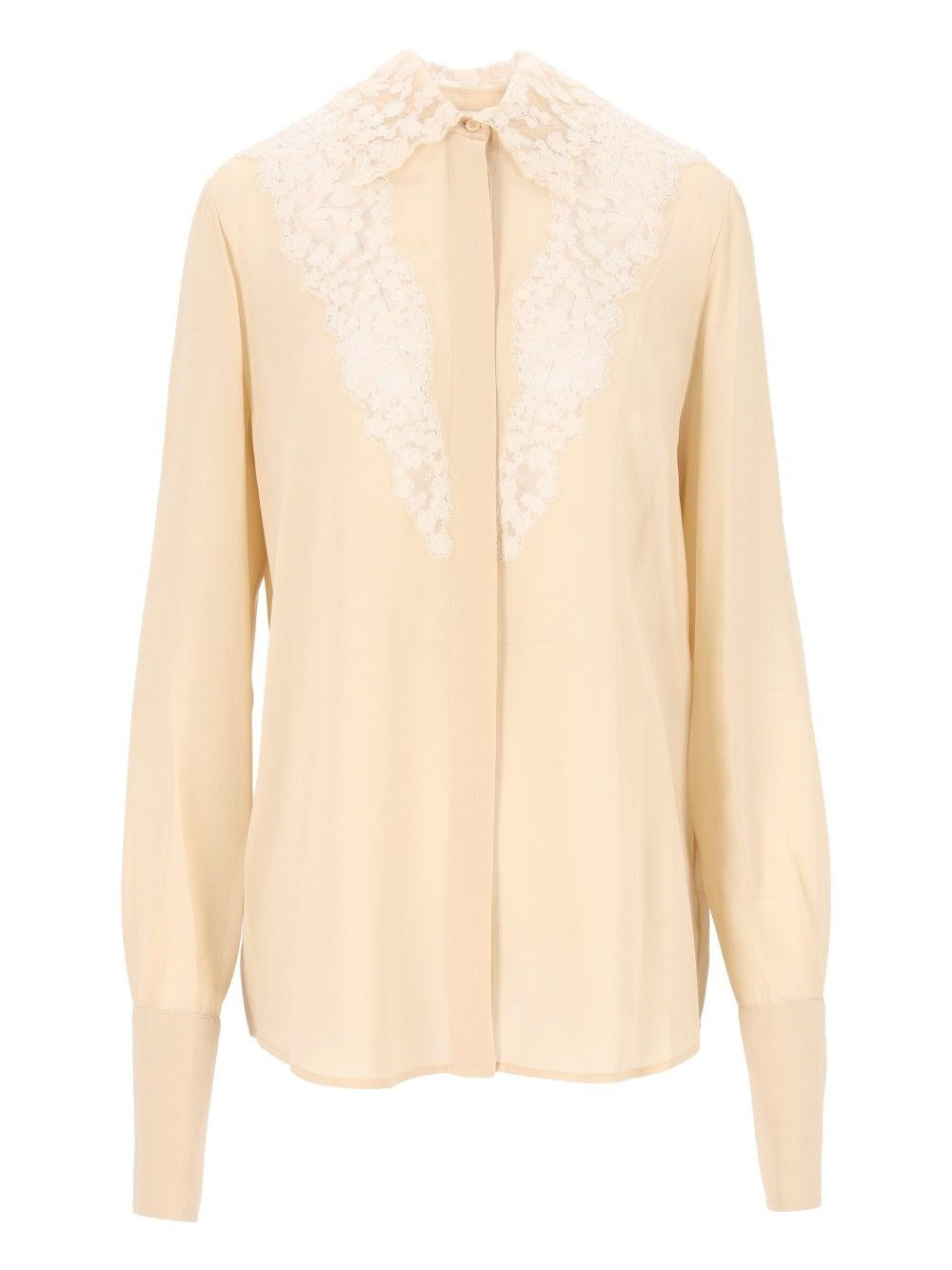 Fendi Parchment-Colored Georgette Shirt - Beige