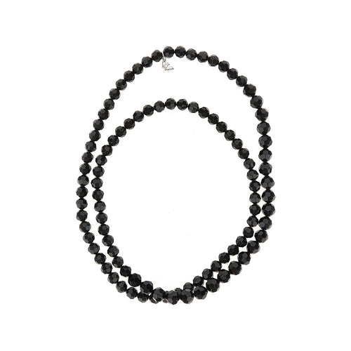 EMPORIO ARMANI Multifaceted beads long necklace