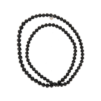 EMPORIO ARMANI Multifaceted beads long necklace