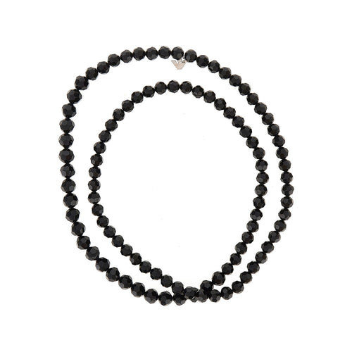 EMPORIO ARMANI Multifaceted beads long necklace