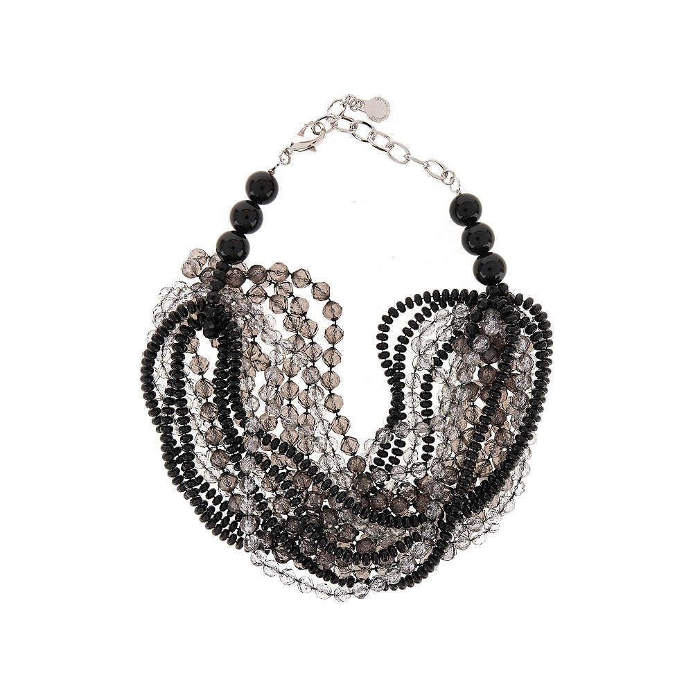 EMPORIO ARMANI Faceted beads multi-strand necklace