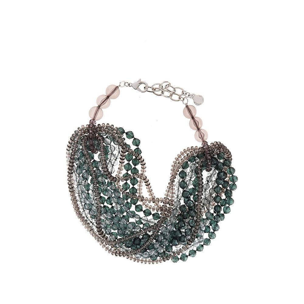 EMPORIO ARMANI Faceted beads multi-strand necklace