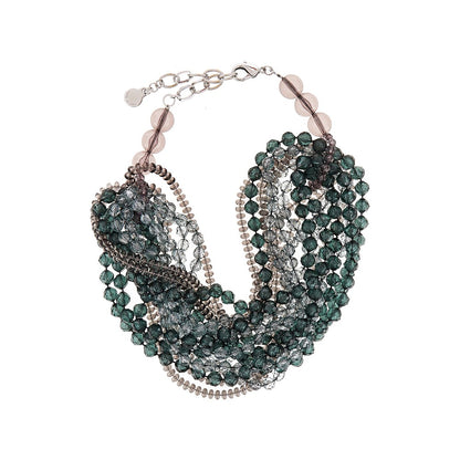 EMPORIO ARMANI Faceted beads multi-strand necklace