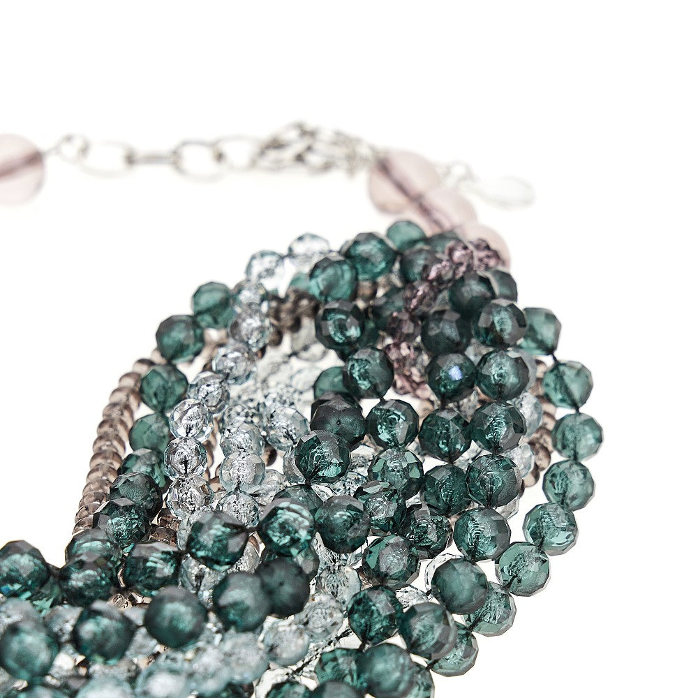 EMPORIO ARMANI Faceted beads multi-strand necklace