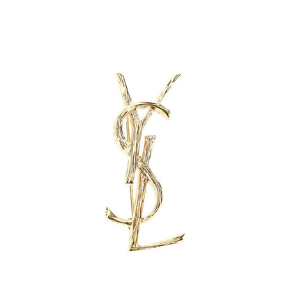 Saint Laurent Engraved texture Cassandre brooch