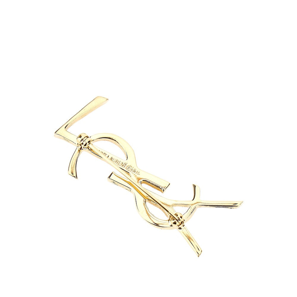Saint Laurent Engraved texture Cassandre brooch
