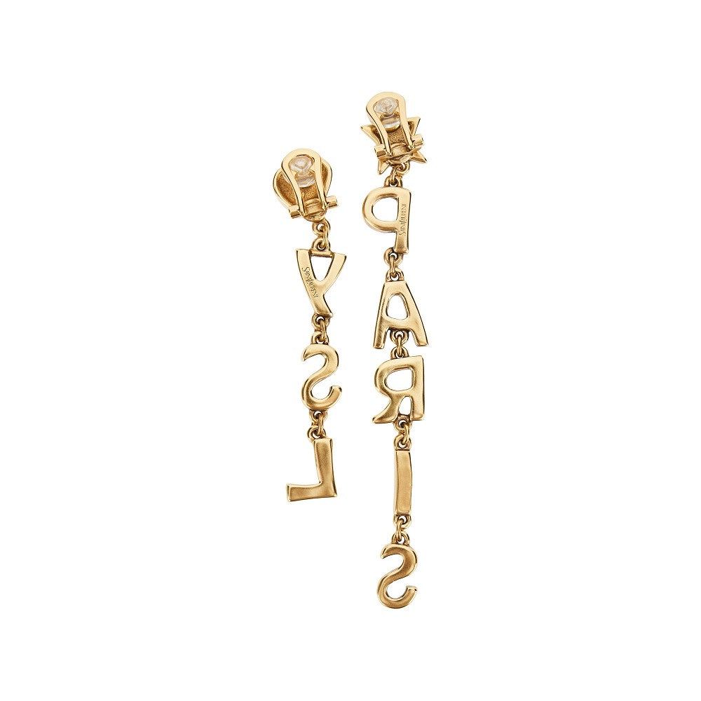 Saint Laurent 'YSL PARIS' clip earrings