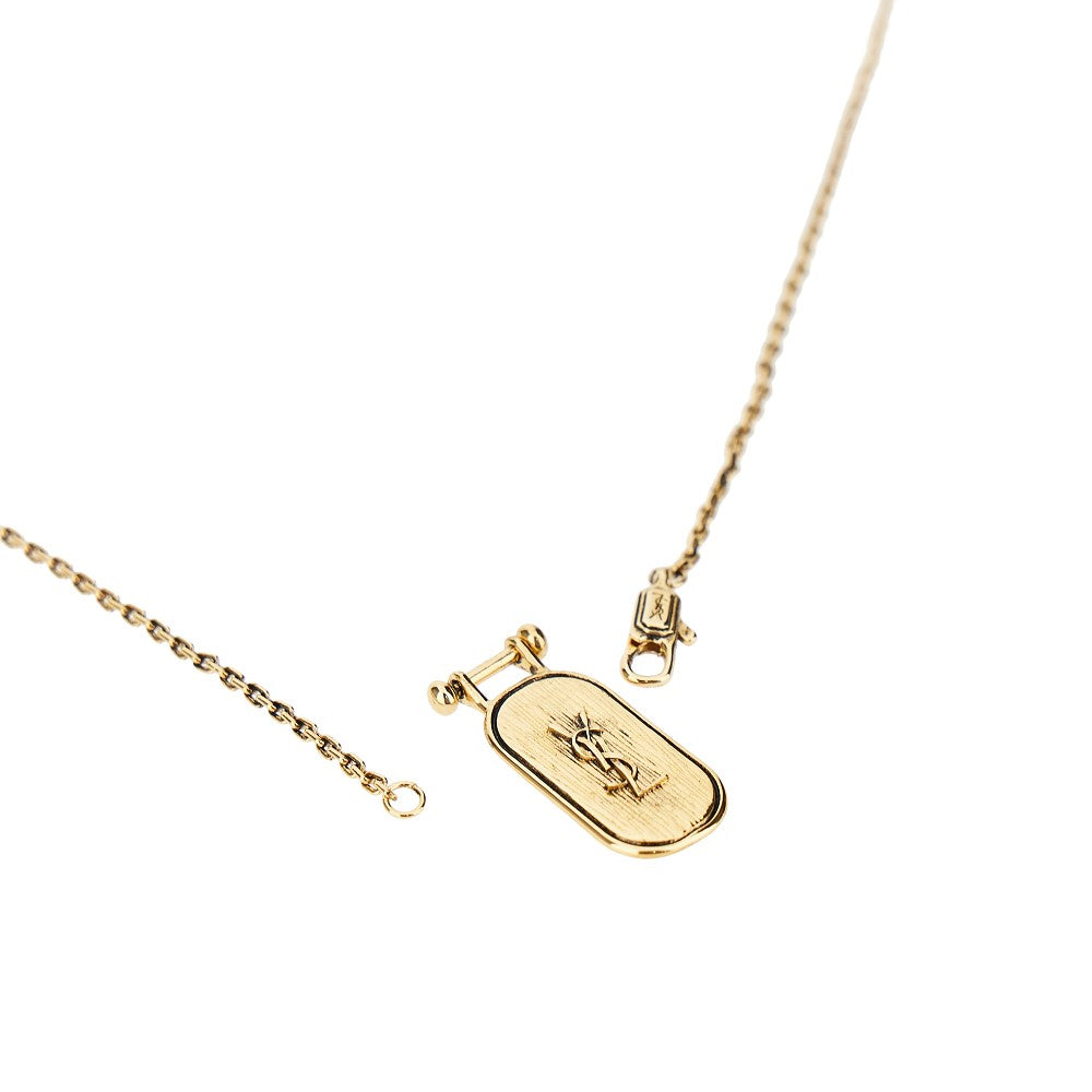 Saint Laurent Cassandre plate necklace