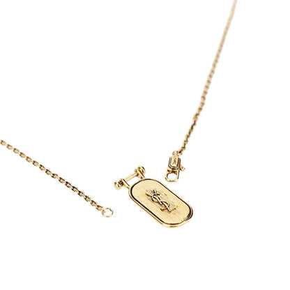 Saint Laurent Cassandre plate necklace