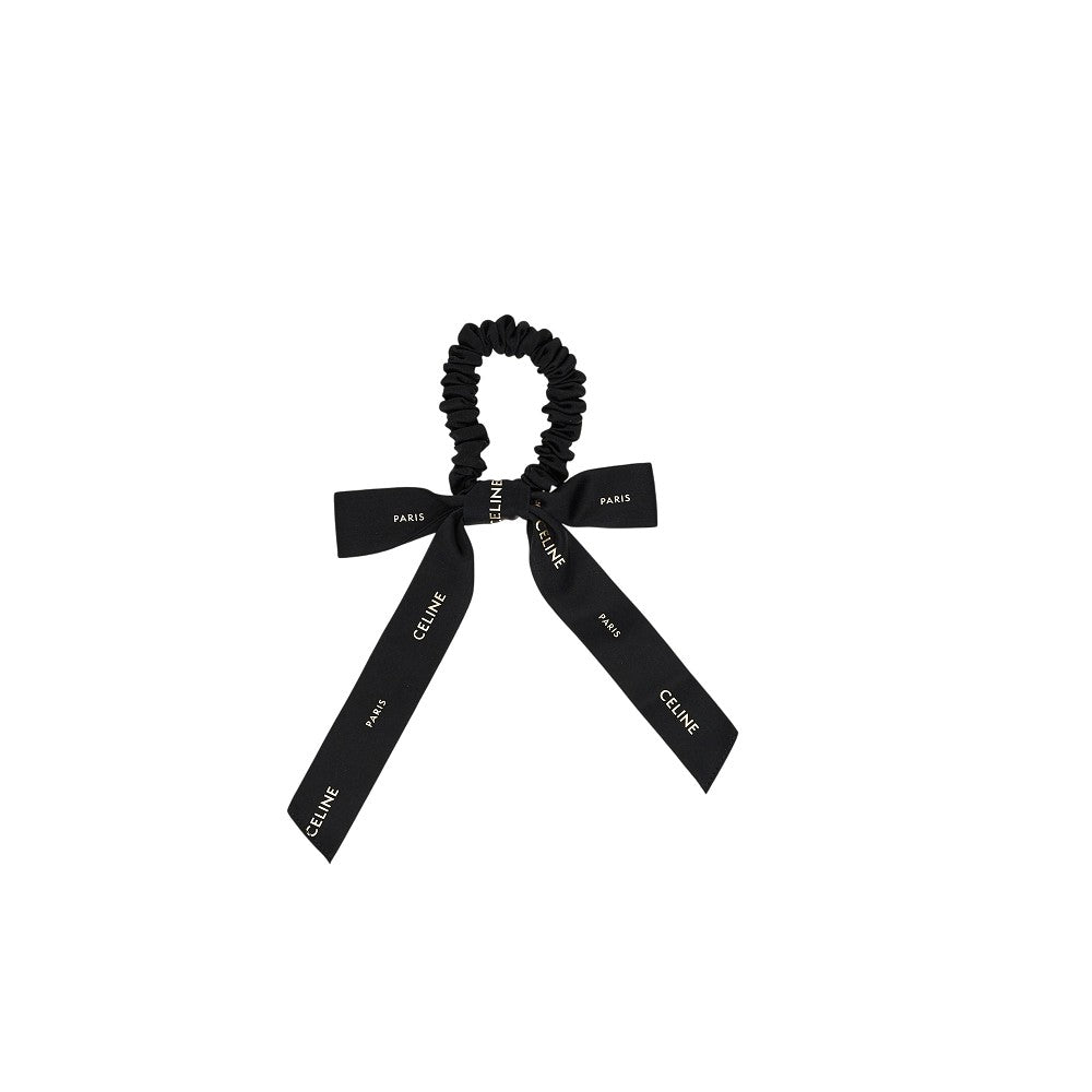 CELINE Silk scrunchy with bow